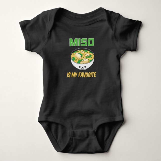 Body Para Bebê Melhor Presente para Amante de Sopa Miso | Miso é  (Frente)