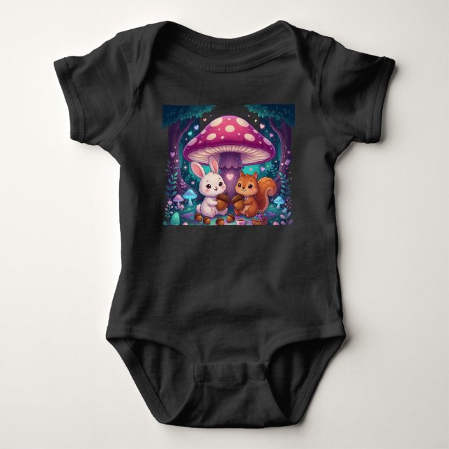 Body Para Bebê Melhores Amigos da Floresta (Frente)