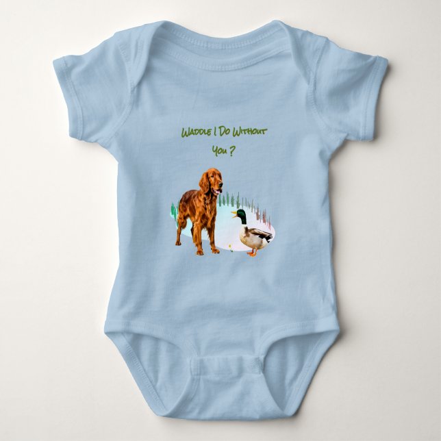 Body Para Bebê Melhores Amigos de Cachorro e Pato Animais  (Frente)