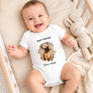 Body Para Bebê Melhores Amigos para Sempre Foto de Cachorro