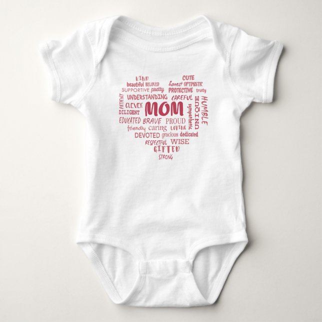 Body Para Bebê Melhores qualidades-mãe e características-mãe Invi (Frente)
