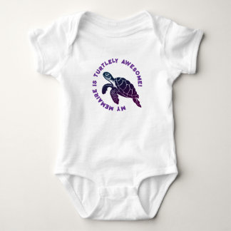 Body Para Bebê MEMAIRE de Tartaruga Roxa