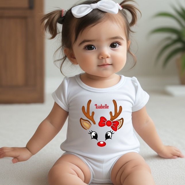 Body Para Bebê Menina Bonita Reindete Face Bebê Roupa De Bebê (Criador carregado)