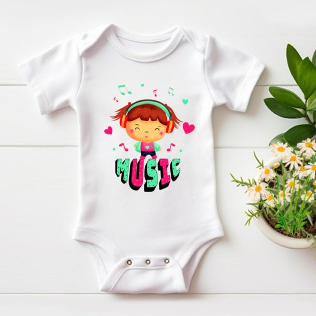 Body Para Bebê Menina com música (Criador carregado)