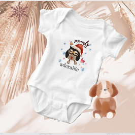 Body Para Bebê Menina de coruja de Natal bonita