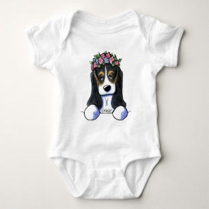 Body Para Bebê Menina de Flor do KiniArt Basset