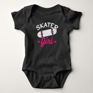 Body Para Bebê Menina De Skate Com Amor