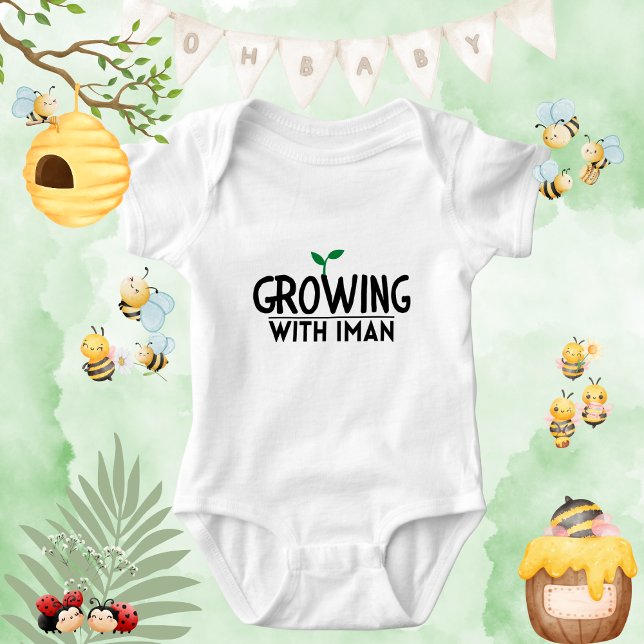 Body Para Bebê Menina de Slogan Islâmica Neutra em Gênero (Criador carregado)