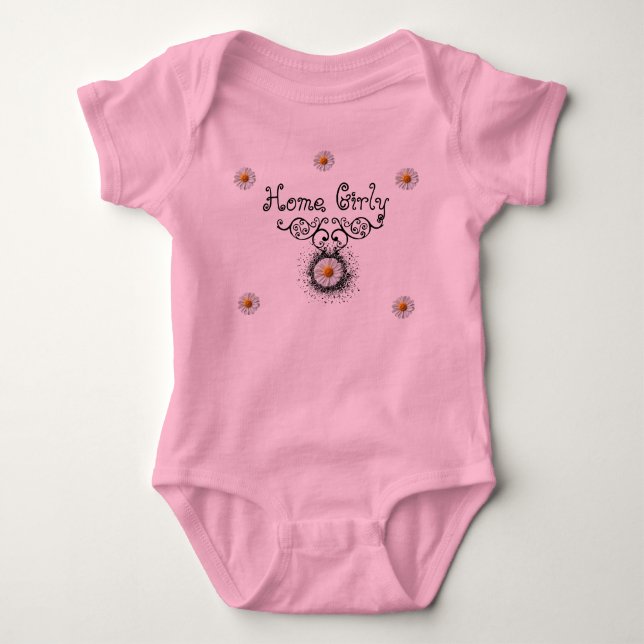 Body Para Bebê Menina em casa (Frente)