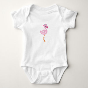 Body Para Bebê Menina Flamingo rosa rosa flamingo