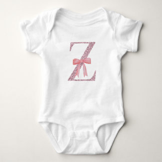 Body Para Bebê Menina inicial personalizada "Z"