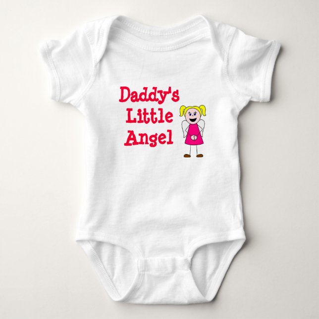 Body Para Bebê menina, Pai Anjo (Frente)