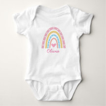 Menina Personalizada Rosa Amarelo Boho Arco-íris