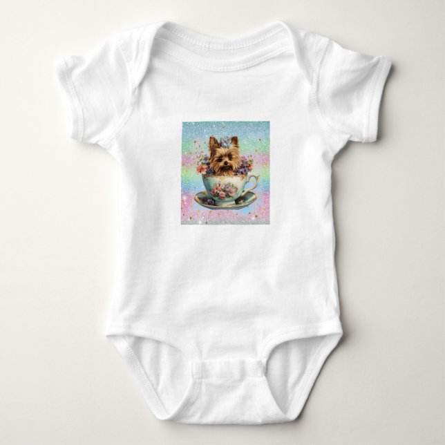 Body Para Bebê Menina Teacup Yorkie (Frente)