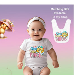 Body Para Bebê Meninas Páscoa Uma Franguinha Fofa