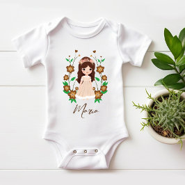 Body Para Bebê Menininha com flores