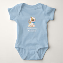 Menino Cachorrinho com Laço Azul Bodysuit