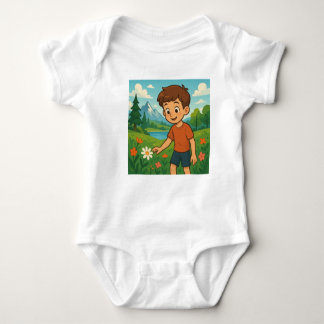 Body Para Bebê Menino descobrindo a beleza da natureza