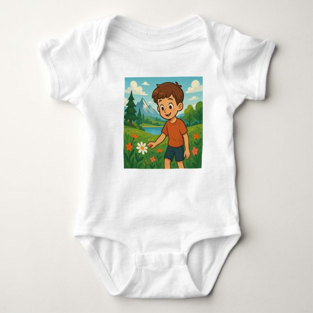 Body Para Bebê Menino descobrindo a beleza da natureza (Frente)