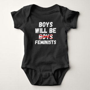 Body Para Bebê Menino Feminista - Os Meninos Serão Feministas II