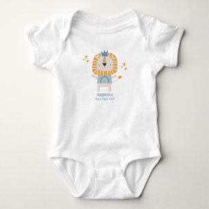 Body Para Bebê Menino Leão Bonito de Um AnoPersonalizar Bodyfato