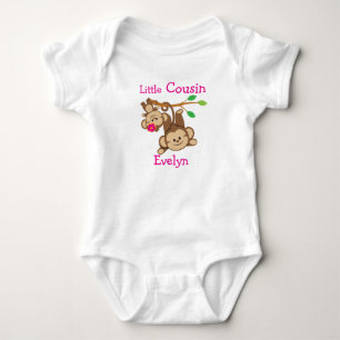Body Para Bebê Menino Personalizado, Macaco Menino Primo Pequeno