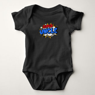 Body Para Bebê Mens Super Tio Funny Legal Cartoon Hero