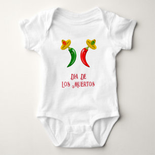 Body Para Bebê Mensagem Personalizada do Dia dos Mortos do Chile