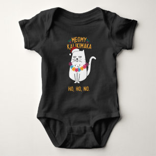 Body Para Bebê Meowy Kalikimaka Engraçado Natal