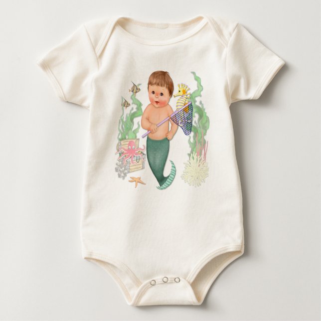 Body Para Bebê Mer Boy com Net (Frente)