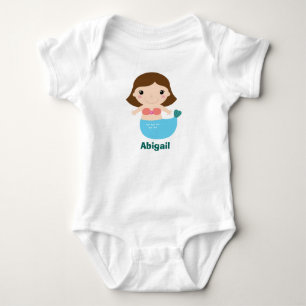 Body Para Bebê Mermaid Baby Creeper Personalizado