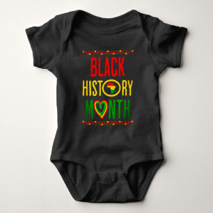 Body Para Bebê Mês Negro, Juneteenth, Mês da História Negra