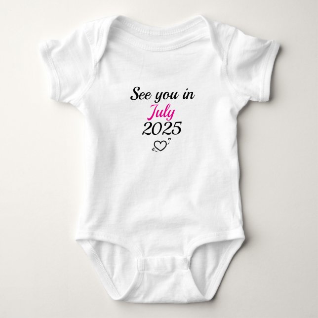 Body Para Bebê Mês Personalizado, até 2025 Bebê recém-nascido (Frente)