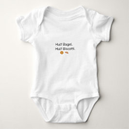 Body Para Bebê Metade Bagel. Metade Biscotti. Bodysuit de Bebê Je