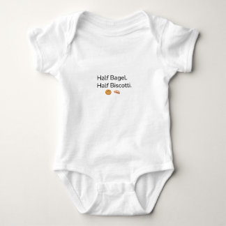 Body Para Bebê Metade Bagel. Metade Biscotti. Bodysuit de Bebê Je