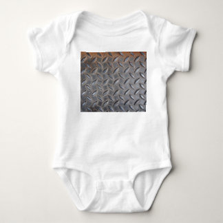 Body Para Bebê Metais de diamante, textura de aço soldado.