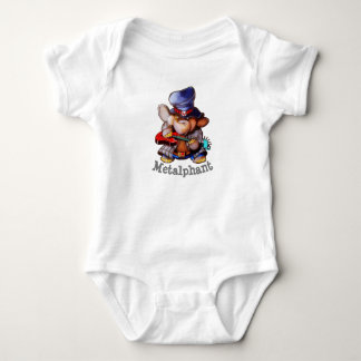 Body Para Bebê Metalphant com o Bodysuit do bebê da guitarra