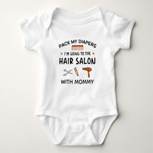 Body Para Bebê Mete as minhas Fraldas, vou ao Salão de Cabelo com