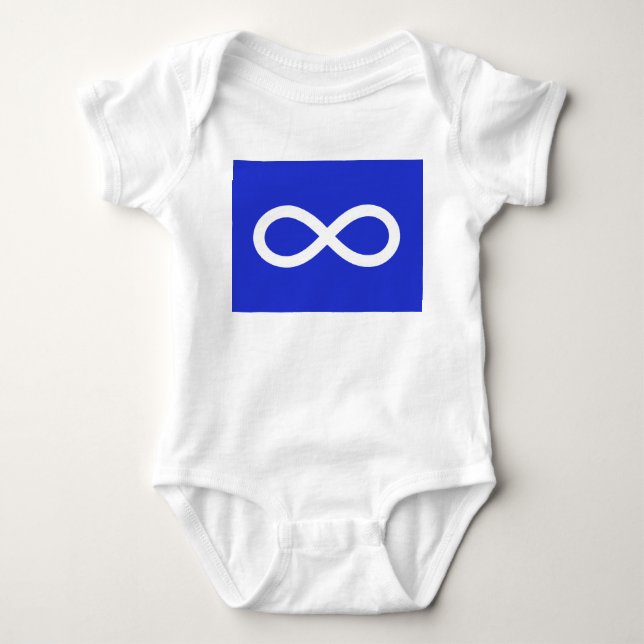 Body Para Bebê Metis Flag, Métis flag (Frente)