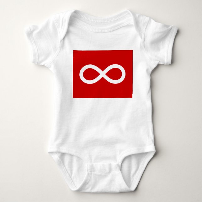 Body Para Bebê Metis Flag, Métis flag (Frente)