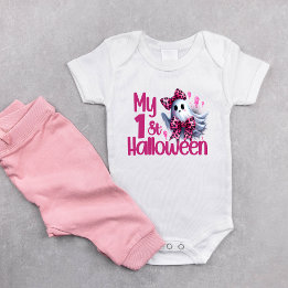 Body Para Bebê Meu 1º Halloween Traje Divertido Bebê Menina Fanta