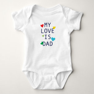 Body Para Bebê Meu Amor é Pai" Bebê Bodyfato