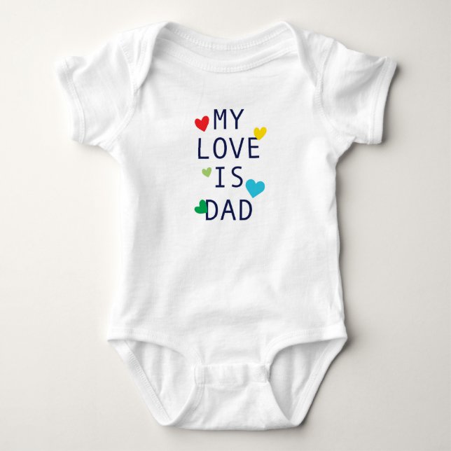 Body Para Bebê Meu Amor é Pai" Bebê Bodyfato (Frente)