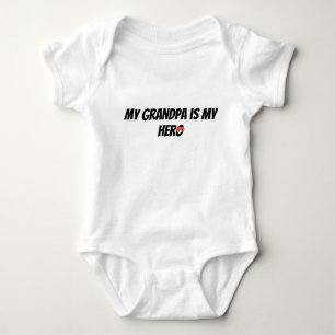 Body Para Bebê Meu avô é meu herói Super-herói Avô