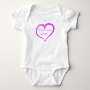 Body Para Bebê Meu Coração Pertence a Bebês Personalizáveis do Pa