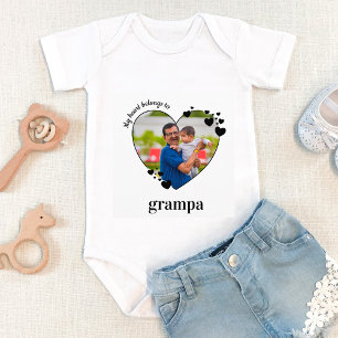 Body Para Bebê Meu Coração Pertence À Foto Personalizada De Bebê 