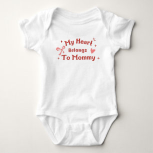 Body Para Bebê Meu coração pertence à mamãe
