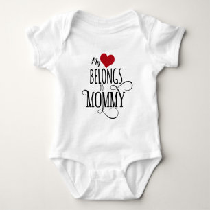 Body Para Bebê Meu Coração Pertence à Mamãe