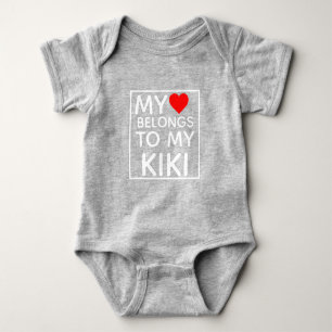 Body Para Bebê Meu coração pertence a meu NOME