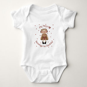 Body Para Bebê Meu coração pertence ao Pai! Raggedy Ann